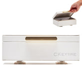 CKEYRE front view of white key box showing compact secure design and curb appeal