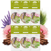 Claire Burke front packaging showing six hanging air fresheners and luxury scent