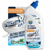 Clean Camper bottle front view showing branding and ocean breeze benefit