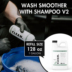 CLEAN. back label close-up with ingredients and usage directions for safe application