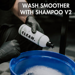 CLEAN. back label close-up with ingredient and usage directions visible for safety