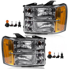 CLERYYE front assembly pair showing chrome housing and clear lens for factory fit