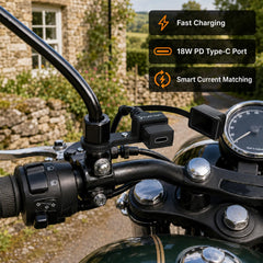 Cliff Top mounted to 10mm mirror stem illustrating secure mirror-mount installation