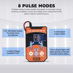 CMTOOL LED indicators and LCD displaying chosen pulse for easy confirmation