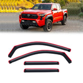 CMVT Auto front packaging showing Tacoma-specific visor set and fitment benefit