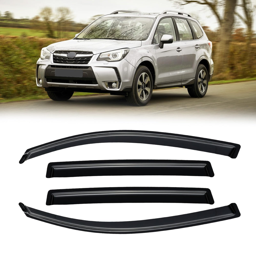 CMVT Auto front profile visor installed on Forester showing sleek protection