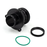 CNRAQR front view of EA888 turbo muffler delete pipe showing fit and finish benefit