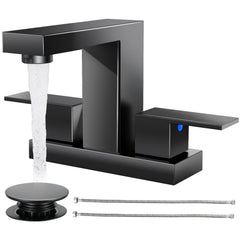Cobbe faucet front view matte black showing sleek vanity upgrade benefits