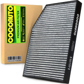 COCOAUTO front view of cabin filter showing clean media improves airflow