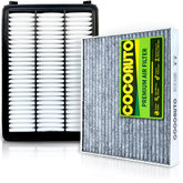 COCOAUTO front packaging showing both engine and cabin filters and fast replacement benefit