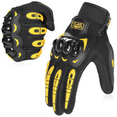 COFIT yellow glove front view showing fit and design for comfortable riding