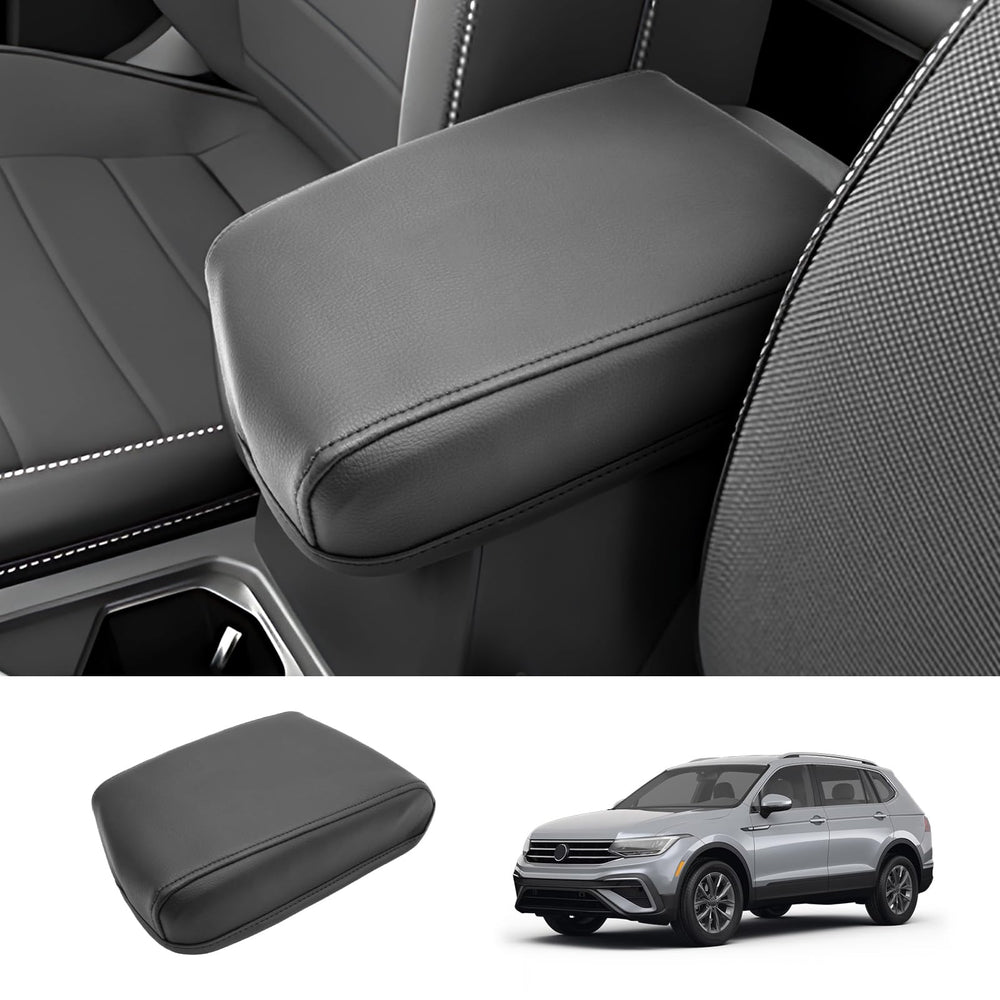 Coleya front view of Tiguan console cover showing neat fit and upgraded look