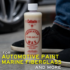 COLLINITE being applied to car panel demonstrating easy application benefit