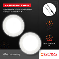 Command Electronics side profile showing recessed depth for low-profile installation benefit