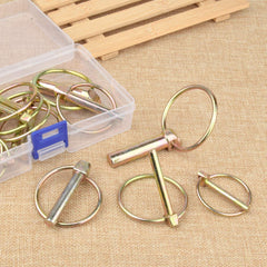 Comonc organized box with four pin sizes for quick access and storage