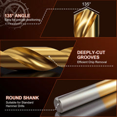 coobeast titanium-coated drill bits close-up for longer tool life