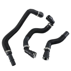 COOL STAR front view of the three-piece heater hose kit showing fitment and benefit of complete replacement