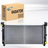 COOLMODA radiator front view showing overall fit and OE-style mounting benefit