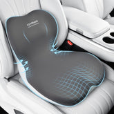Coverado front view of one-piece cushion showing overall ergonomic shape and comfort