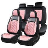 Coverado front seat covers pink and black showing stylish protection