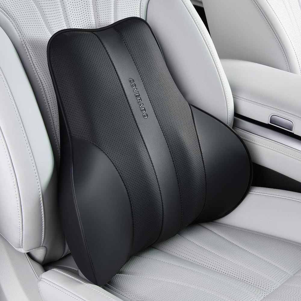 Coverado front view of lumbar pillow showing clean design and immediate support
