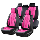 Coverado front seats full set showing rose leather luxury and uniform fit