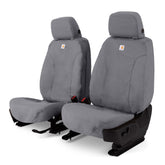 Covercraft Carhartt front seat cover installed protecting seats from wear