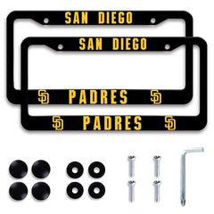 COVEUEWGLK front view license plate frame showing clean matte finish and modern look