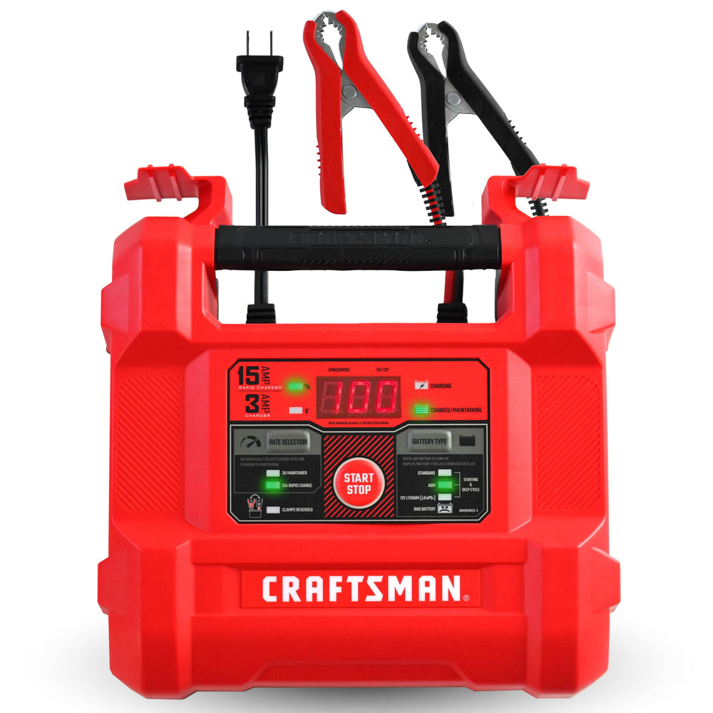 CRAFTSMAN front panel view showing controls and clear operation benefits