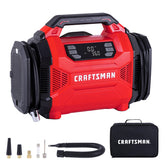 CRAFTSMAN inflator front view showing compact design and easy controls