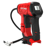 CRAFTSMAN inflator front view showing compact body and easy transport benefit
