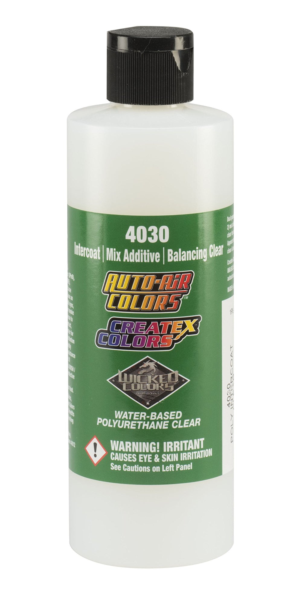 Createx 4030 Intercoat 8oz bottle front view showing label and clear additive benefits