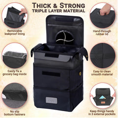 Creathing odor-control lid detail capturing tight seal that keeps vehicle air fresh