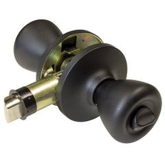 Creative Products Group front view of matte black knob showing sleek finish and privacy function