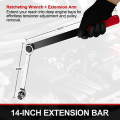 Crizendo ratchet wrench detail showing grip and controlled motion benefit