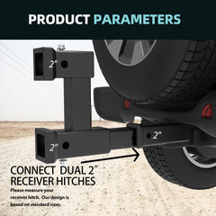 CROSSHIP top receiver holding a bike rack to expand cargo capacity safely