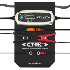CTEK 4.3 side connector detail highlighting secure plug and weather-resistant finish