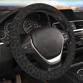 CTVSLFU steering wheel cover front view showing bold leopard pattern and stylish protection