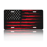 CTVSLFU front view of license plate showing bold flag design and durable finish