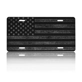 CTVSLFU front view plate showing bold black American flag and durable finish