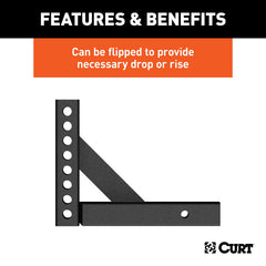 CURT 17120 installed in a 2" receiver showing secure 5/8" hitch pin fit