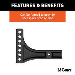 CURT powder-coat finish detail resisting corrosion and wear benefit