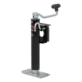 CURT 28300 front view showing jack mounted and ready, adds towing stability