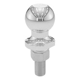 CURT chrome hitch ball front view showing polished finish and 1-7/8 inch diameter benefit