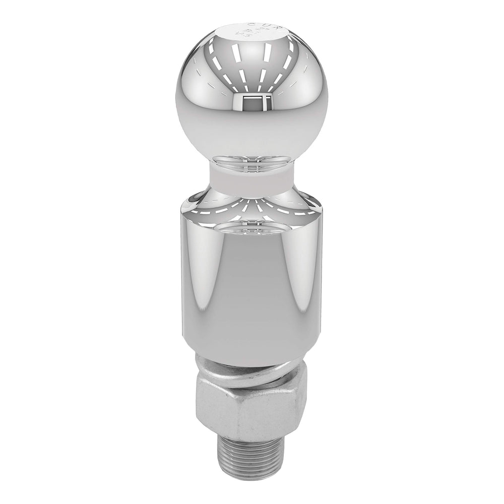 CURT 40034 front view chrome trailer ball showing polished finish for rust protection