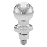 CURT front view chrome hitch ball showing robust construction and reliable tow fit
