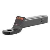 CURT 45040 front profile showing shank and ball mount clearances for reliable towing