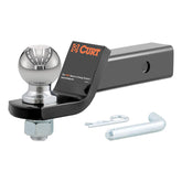 CURT 45041 front view showing ball mount ready to tow and durable finish