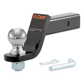 CURT 45042 front view showing entire loaded ball mount and ready-to-tow convenience