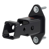 CURT front view of wall mount showing receiver and mounting plate, durable organization benefit